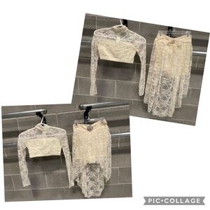 Ivory top and skirt dance costume